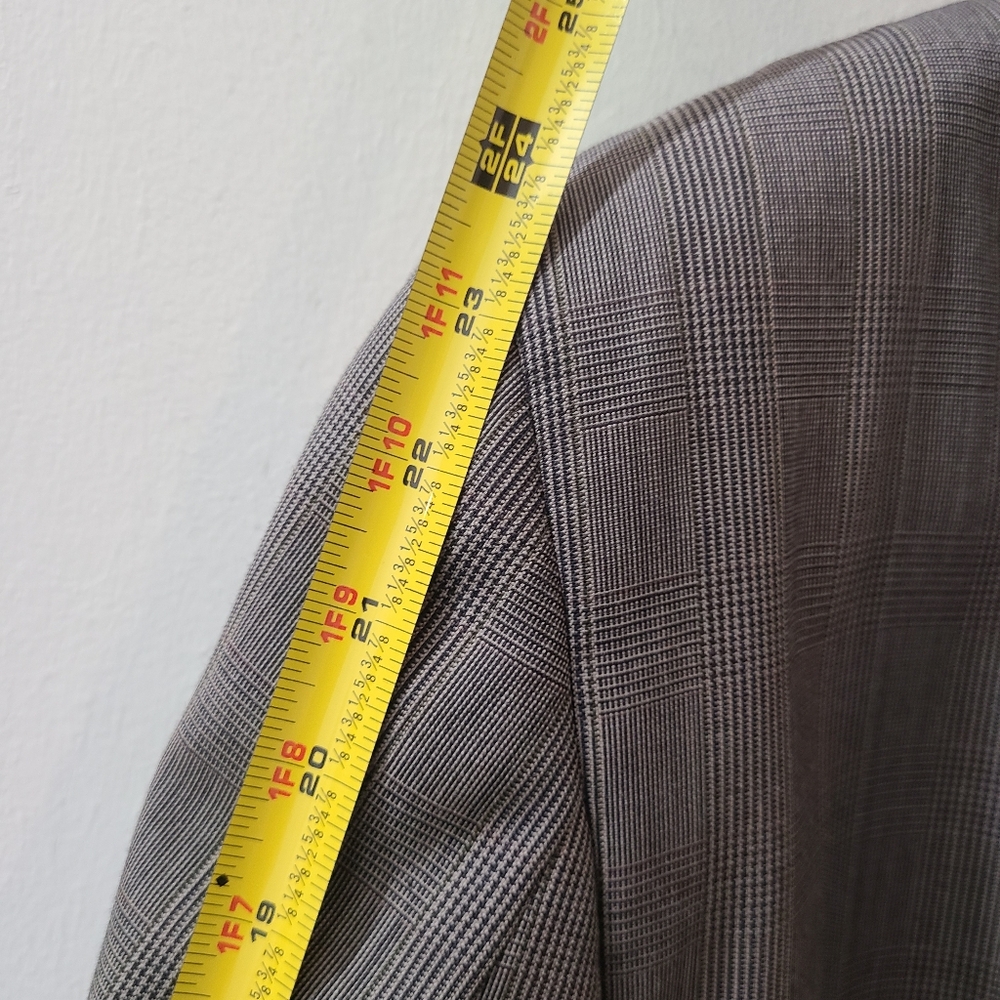 Christian Dior Monsieu Vintage Sportcoat Blazer Gray Glen Plaid Sz 40 Classic - Picture 16 of 16